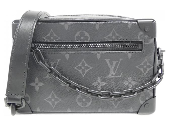 Louis Vuitton Monogram Eclipse Mini Soft Trunk Shoulder Bag Black Cloth  ref.1994515