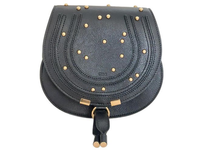 Chloé Bolsa de couro Marcie Preto