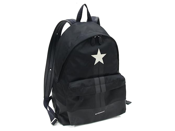 Givenchy Black Nylon Leather Backpack  ref.1995061