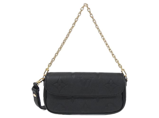 Bolsa de ombro Louis Vuitton Monogram Empreinte Wallet on Chain Ivy Preto