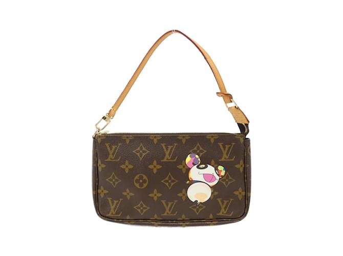 Acessório Pochette Monograma Panda Louis Vuitton Marrom Couro envernizado  ref.1995236