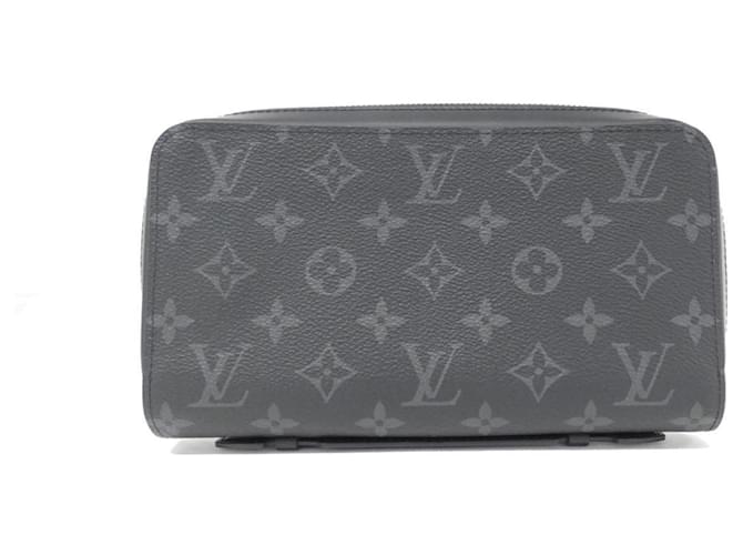 Louis Vuitton Monogram Eclipse Zippy XL Wallet Black Cloth  ref.1995332