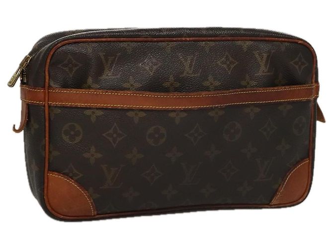 LOUIS VUITTON Monogram Compiegne 28 Clutch Bag M51845 LV Auth 109325