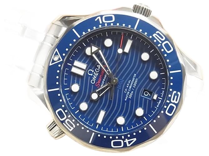 OMEGA SEA MASTER Divers300M Co-Axial Master Chrono meter 42 MM blue Dial Genuine goods Mens Silvery Steel  ref.1995652