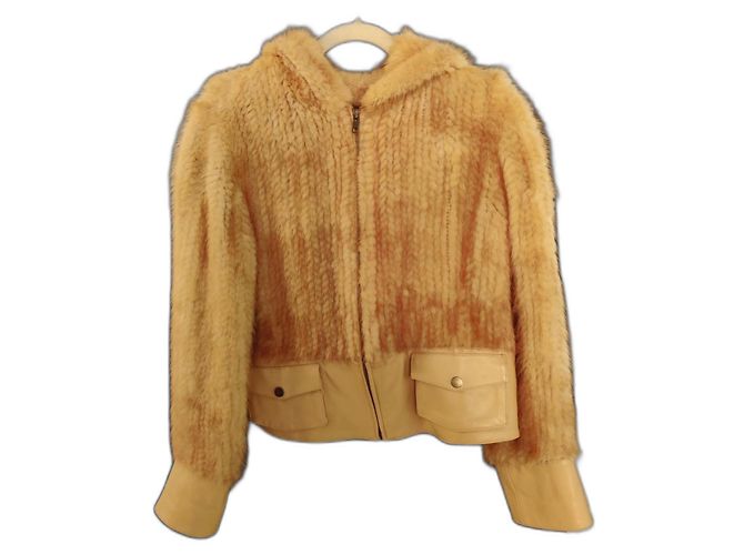 Sam Rone mink jacket Beige Caramel
