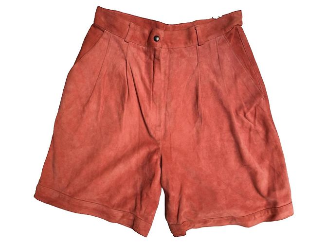 Autre Marque Pantaloncini Michel Lipsic Corallo Scamosciati