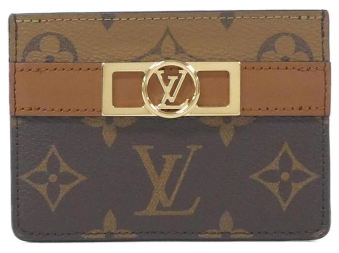Louis Vuitton Monogram Porte Carte Dauphine Business Card Holder Brown Cloth  ref.1996206