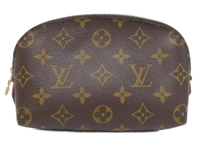 Louis Vuitton Monogram Pochette Cosmetic PM M47515 Pouch Brown Cloth  ref.1996305