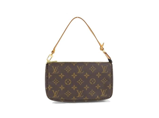 Pochette Acessórios Monograma Louis Vuitton M51980 Marrom Lona  ref.1996558