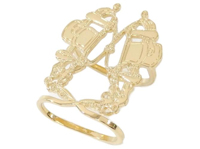 Ring Anneau de foulard Bride de Gala d'Hermès Doré  ref.1996582