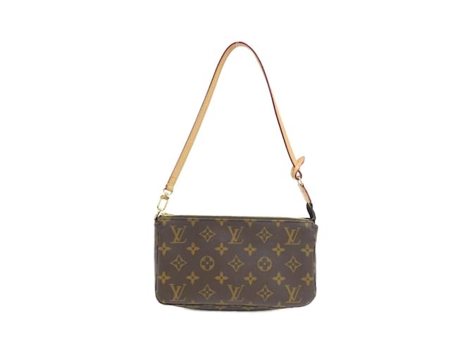 Louis Vuitton Monogram Pochette Accessory M40712 Pouch Brown Patent leather  ref.1996625