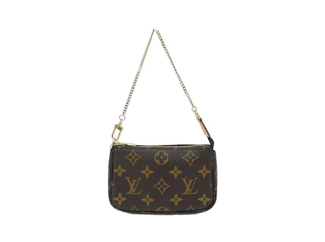 Acessório Mini Pochette Monogram Louis Vuitton Marrom Lona  ref.1996804