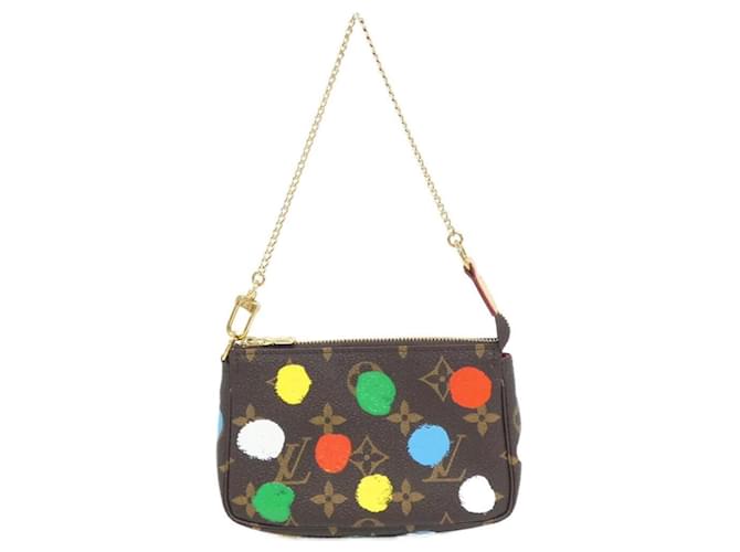 Acessório Mini Pochette Monogram Louis Vuitton Marrom Multicor Lona  ref.1996937