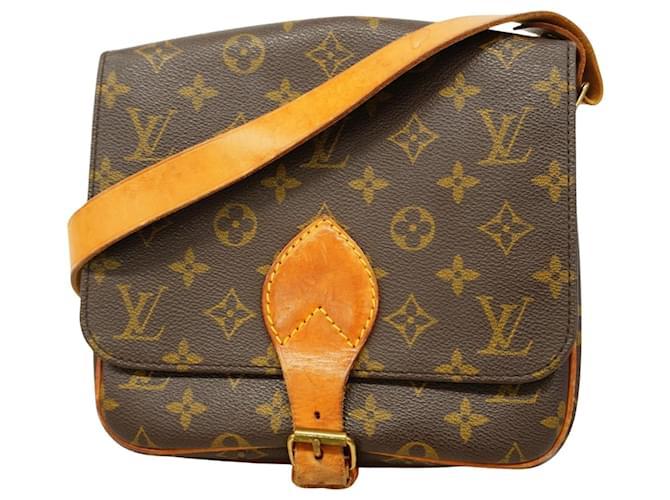 Louis Vuitton Cartouchiere Brown Cloth  ref.1997267
