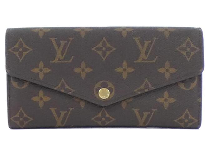 Louis Vuitton Monogram Portefeuille Sarah M62234 Wallet Brown Fuschia Patent leather  ref.1997498