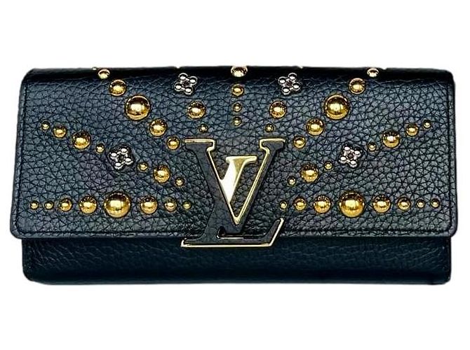 Portefeuille Louis Vuitton Capucines Taurillon Noir