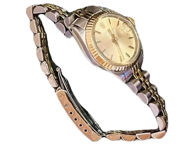 Rolex Datejust in oro Silver hardware Gold hardware