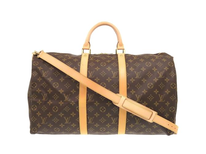 Louis Vuitton Keepall Bandouliere 50 Monogram Bag Brown Patent leather  ref.1998229