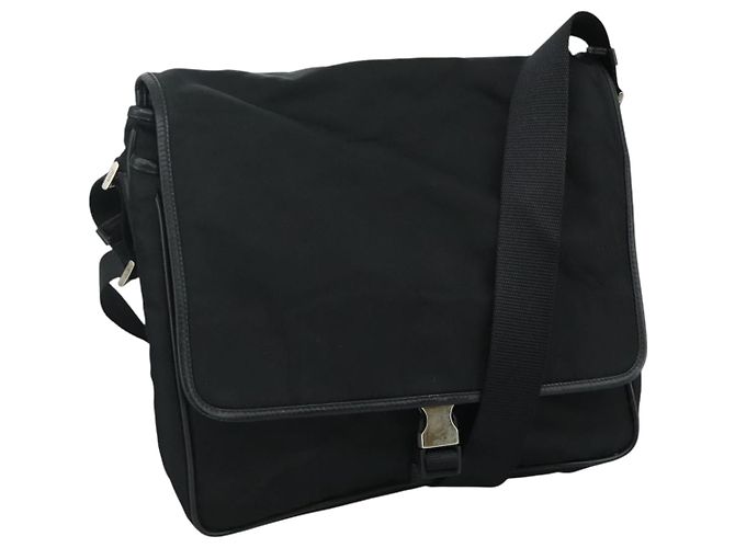 Bolsa de Ombro PRADA em Nylon Preto Auth am7560