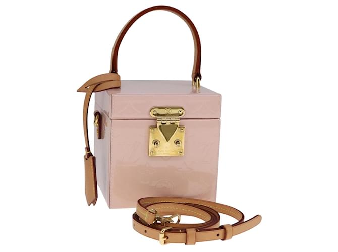 LOUIS VUITTON Vernis Breaker Box Pouch Rose Valerine M52516 LV Auth 111515A Couro envernizado  ref.1998806