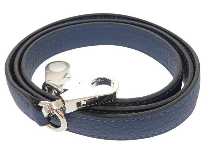 Hermès Hermes Kelly Strap in Deep Blue Taurillon Clemence Leather