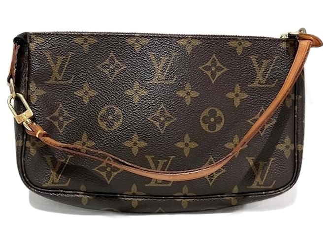 Pochette Accessoire Louis Vuitton Marrom Lona  ref.1999095