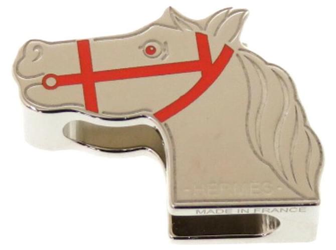 Ring Hermès Bague Hermes Twilly Cheval Cadrige en Orange Métal  ref.1999131