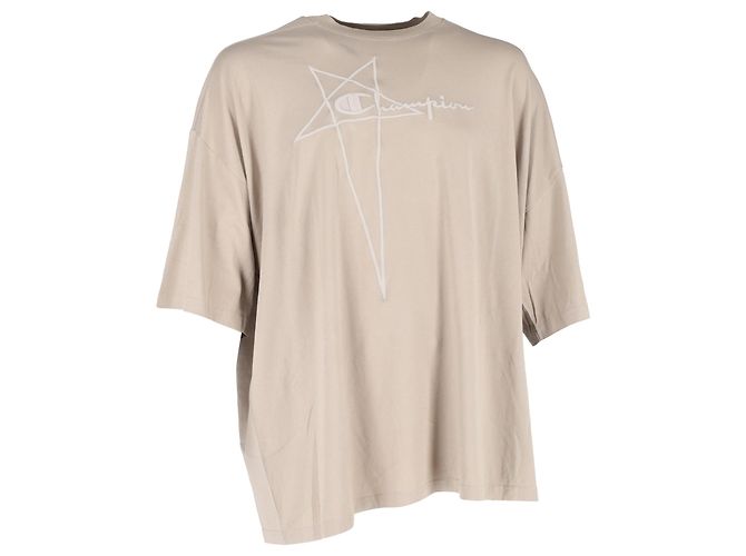 Camiseta de algodão bege Rick Owens x Champion®