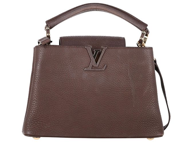Bolsa Louis Vuitton BB Capucines em couro marrom Vermelho