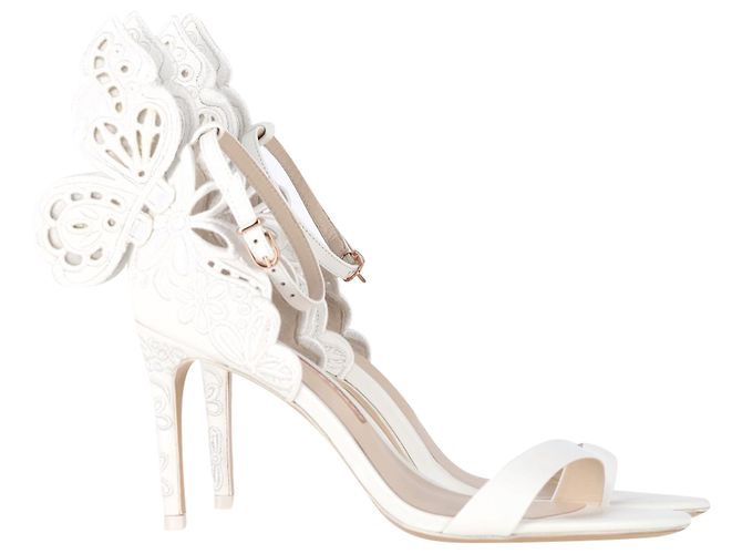 Sophia Webster Chiara Butterfly Sandals in White Leather