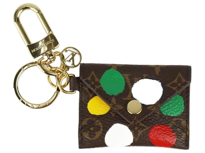 Louis Vuitton Porte Cle Kirigami Keychain Brown Multiple colors Golden Monogram Patent leather  ref.2000224