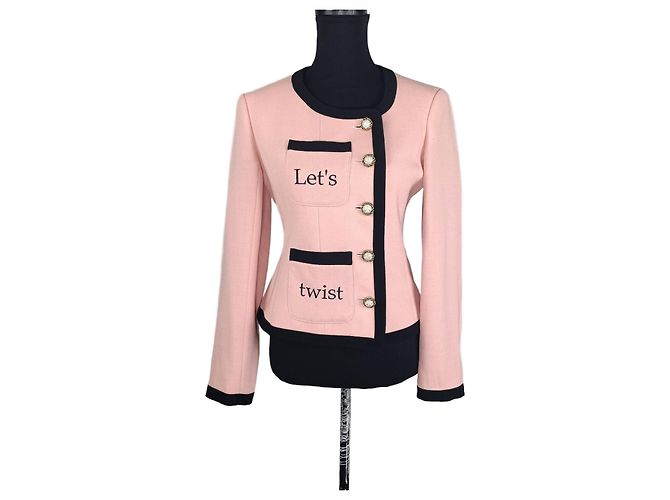 Moschino Cheap And Chic Moschino Let's Twist Again giacca rosa 1990s Nero