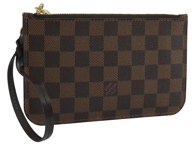 LOUIS VUITTON Damier Ebene Neverfull PM Pouch Pouch LV Auth 111411  ref.2000307