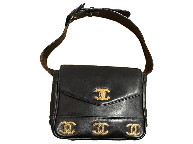 Chanel Belt Bag Black Lambskin Gold Hardware