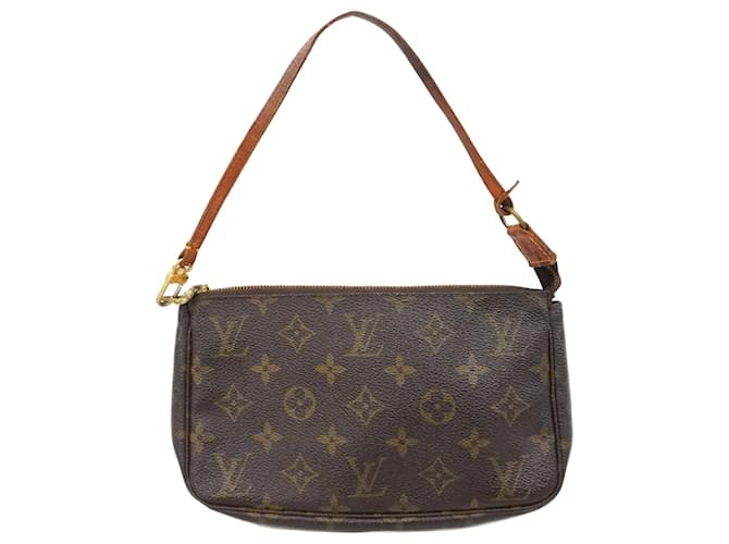 Pochette Accessoire Louis Vuitton Marrom Lona  ref.2001035