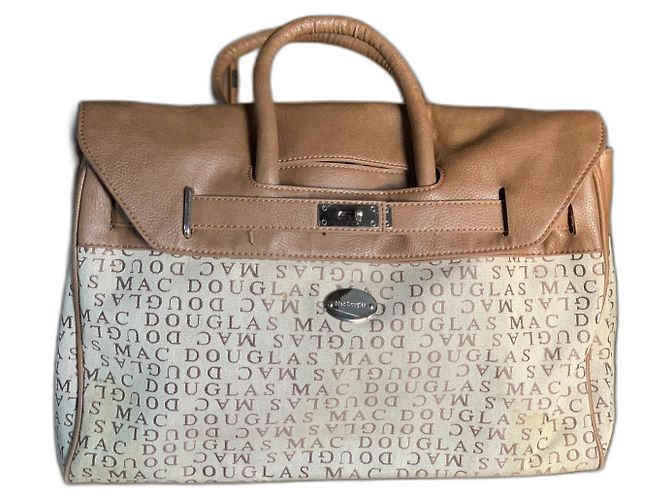 Bolso Mac Douglas de lona monogramada beige