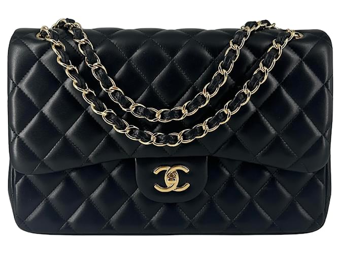 Chanel Timeless Black Leather  ref.2001074