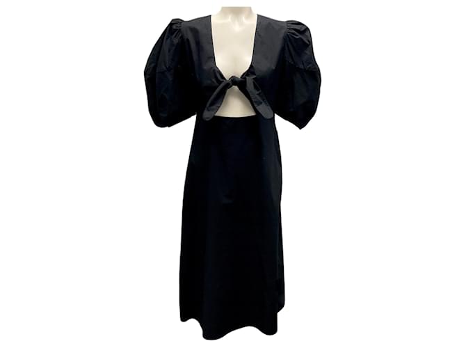 Autre Marque Rhode Black Greer Cutout Dress Cotton  ref.2001156