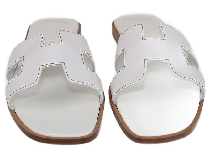 Oran Hermès HERMES Sapatilhas T.EU Couro Branco