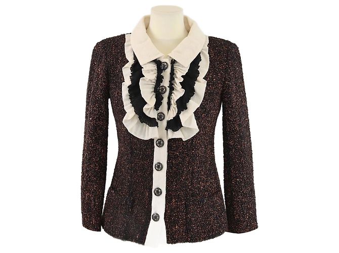 Gabrielle Chaquetas CHANEL T.FR 36 de tweed Multicolor