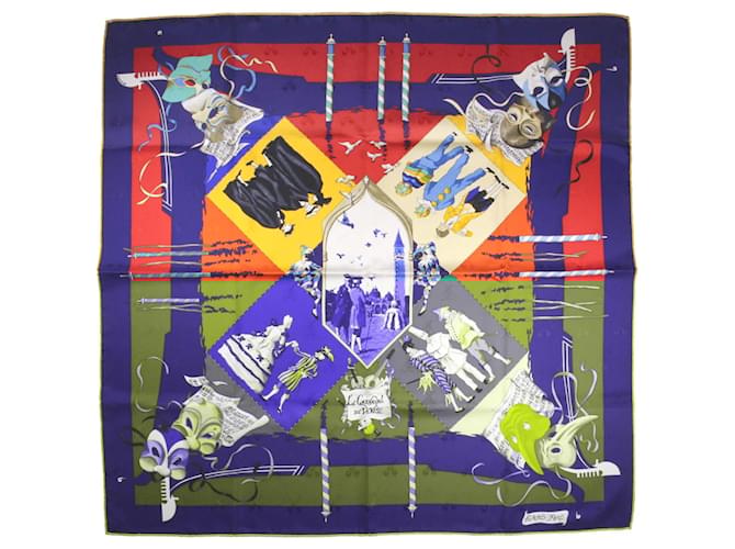 Hermès Carré 90 "LE CARNAVAL DE VENISE" 100% Silk Scarf Multiple colors  ref.2001716