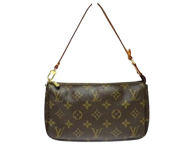 Louis Vuitton Pochette Accessoire Brown Cloth  ref.2001790