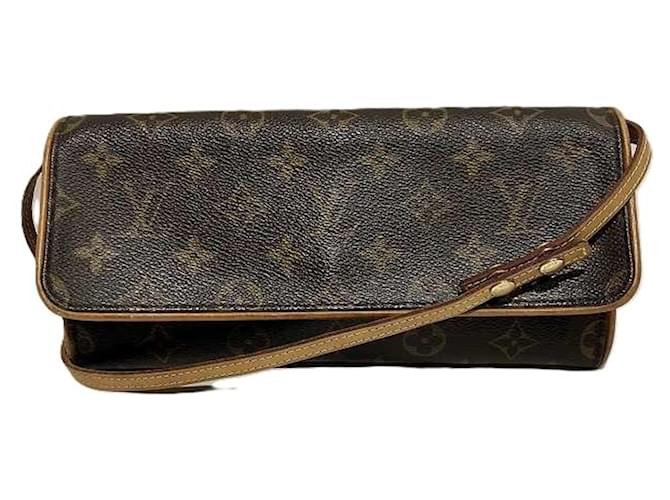 Louis Vuitton Gêmeo Marrom Lona  ref.2001818