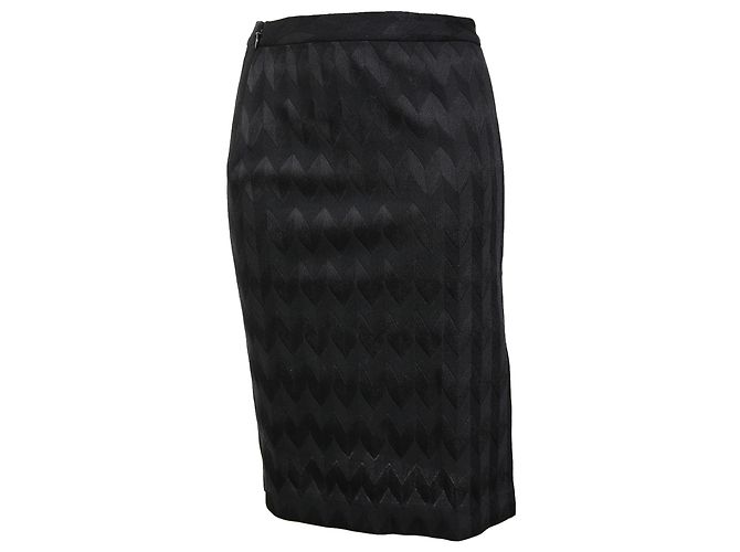Missoni Zigzag Strickrock aus schwarzem Polyester