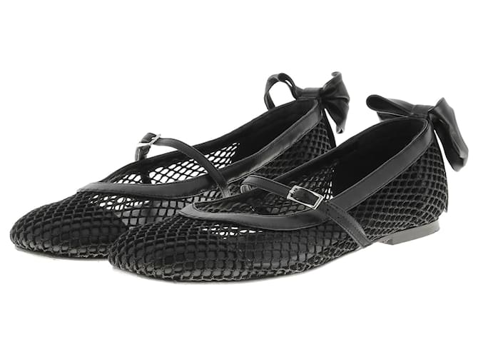 Autre Marque GIA BORGHINI Flats T.EU 40 Leather Black  ref.2002157