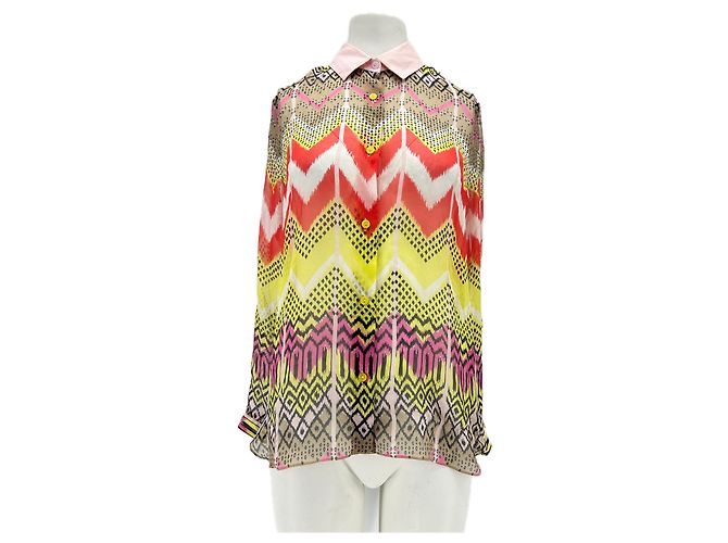 CARVEN Tops T.FR 42 Silk Multiple colors