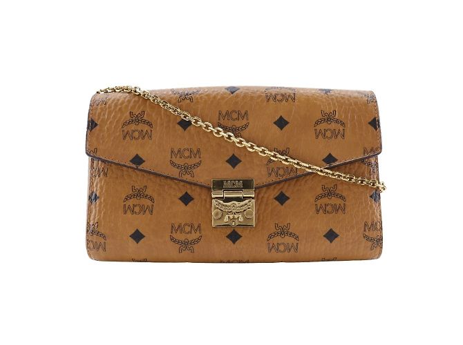 MCM Tracy Medium Shoulder Bag Brown
