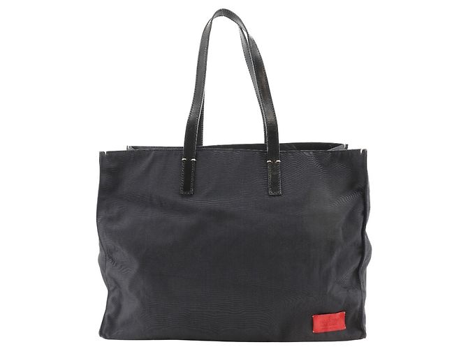Sac fourre-tout en toile de nylon noir Valentino Garavani