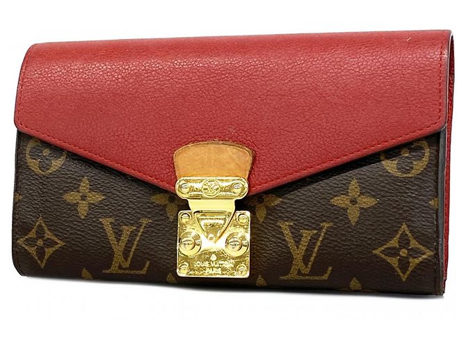 Portafoglio Lungo Monogram Pallas Louis Vuitton Marrone Fuschia