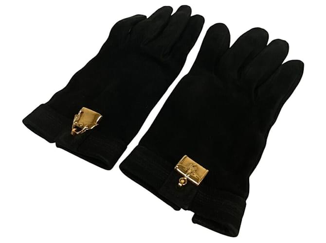 Hermès Kelly Black Suede  ref.2003884